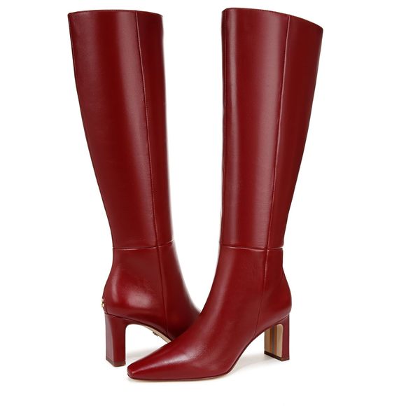Sam Edelman Shoes - Sam Edelman Women's Sylvia Knee High Boot Cabernet Red Wide Calf 9 Medium